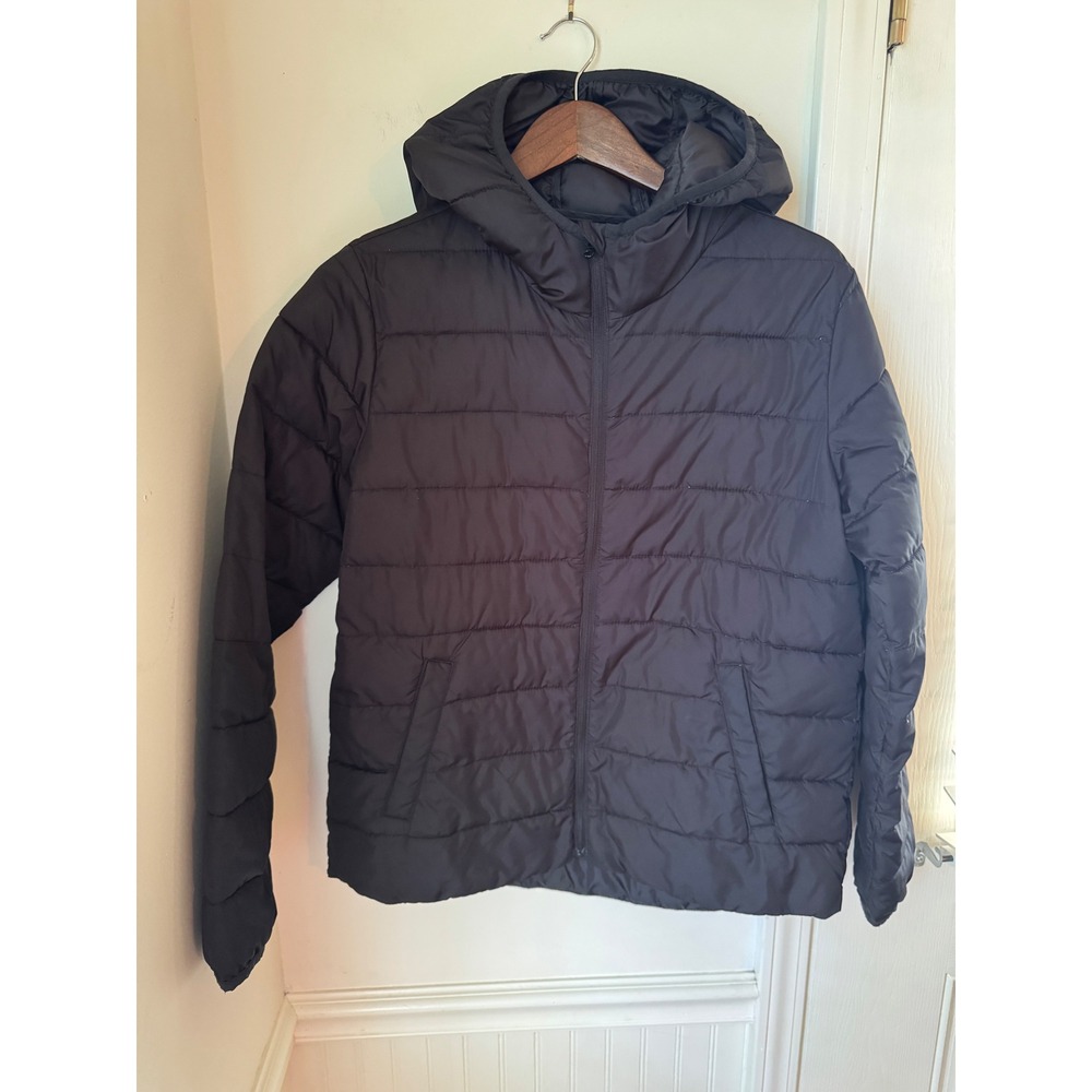 Old Navy Active Kids Black Puffer Jacket Water-Resistant Hooded XXL 18 Plus